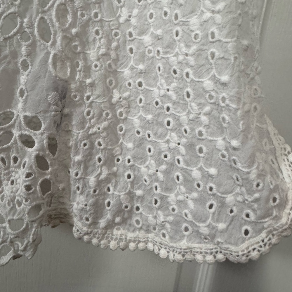 Johnny Was White Lace Tank Top - Picture 6 of 7